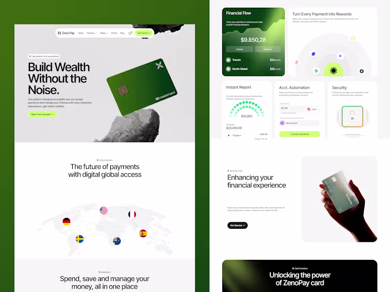Cover image for Modern Fintech & Digital Banking Webflow Template.