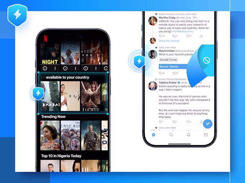 Cover image for Free VPN: Promotional Illustration & App UI Design