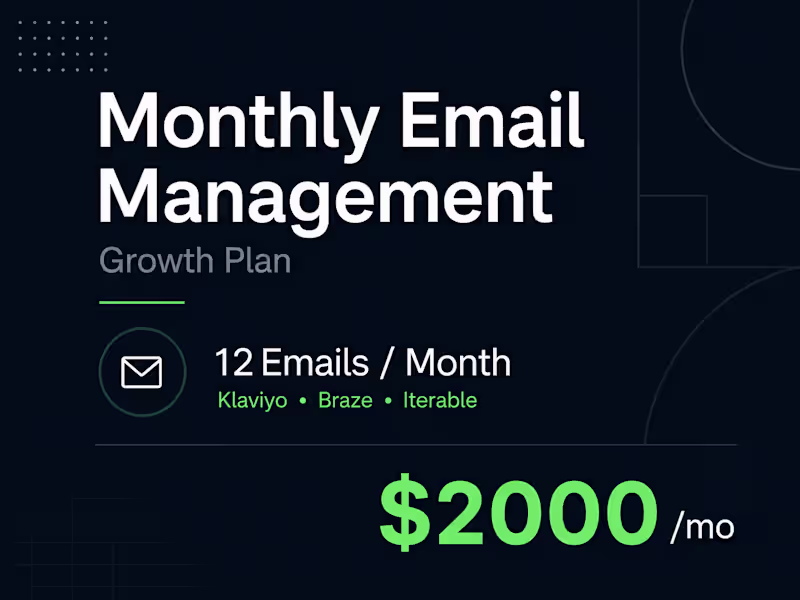 Cover image for Monthly Email Management — Growth