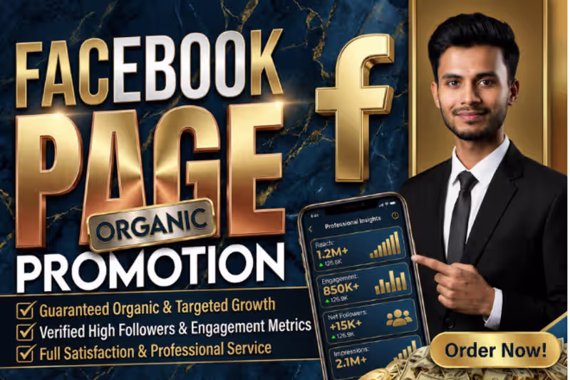 Cover image for I will promote your Facebook page organically and increase engag