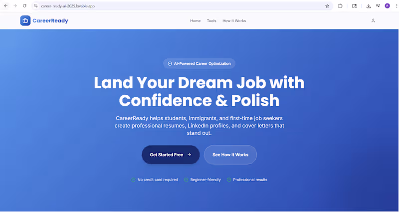 Cover image for An AI-powered career readiness platform built to help job se...