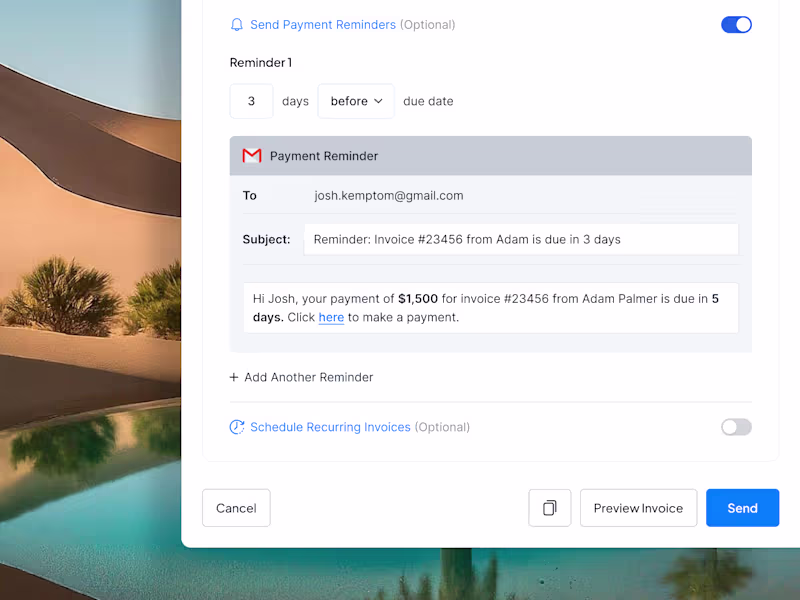Cover image for Designed an easy way for users to set automated payment remi...