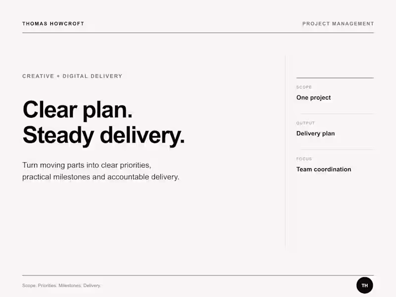 Cover image for Project Planning and Delivery Reset