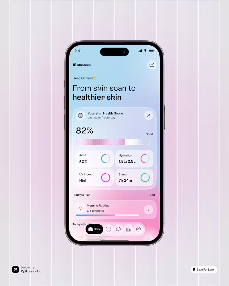 Cover image for Skintech mobile app