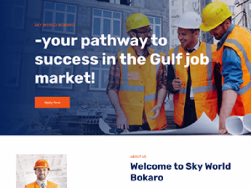 Cover image for Design and Development of SkyWorldBokaro.com – A Manpower Compan