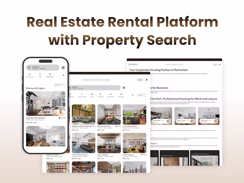 Cover image for Manhattan Real Estate Rental Platform Development