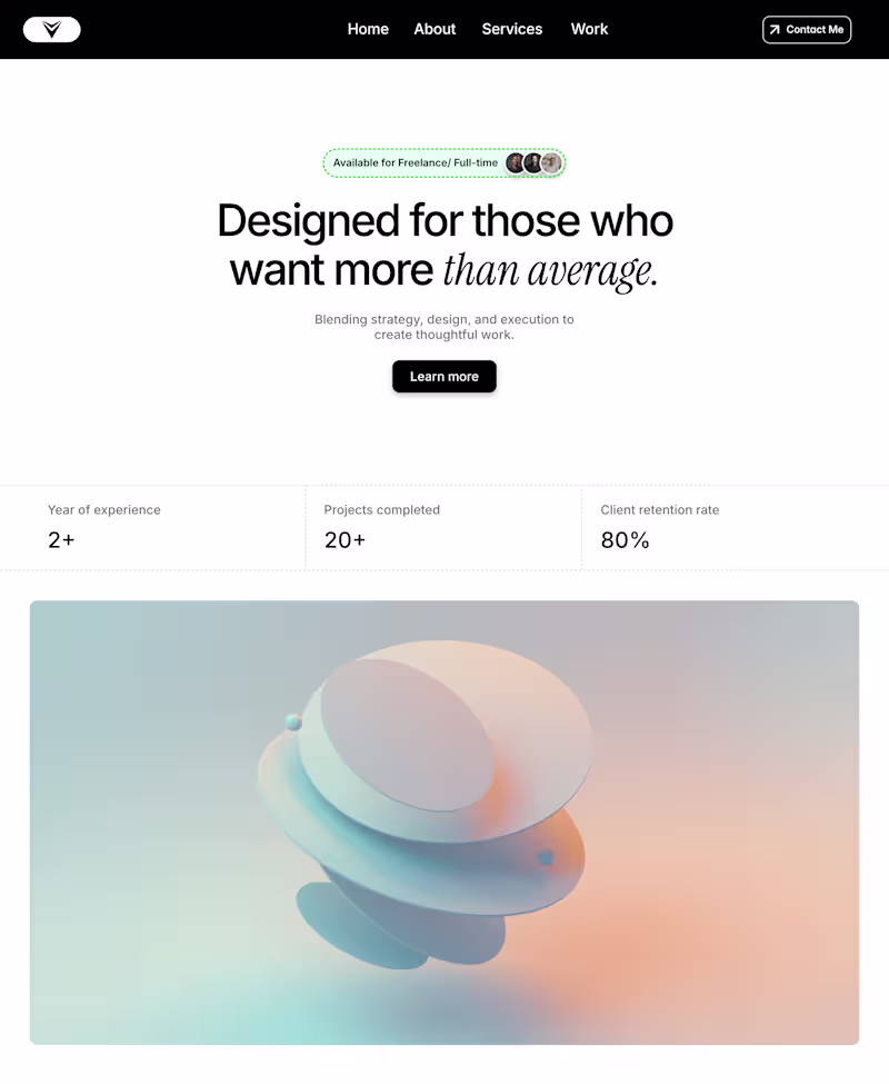 Cover image for Portfolio Website Design