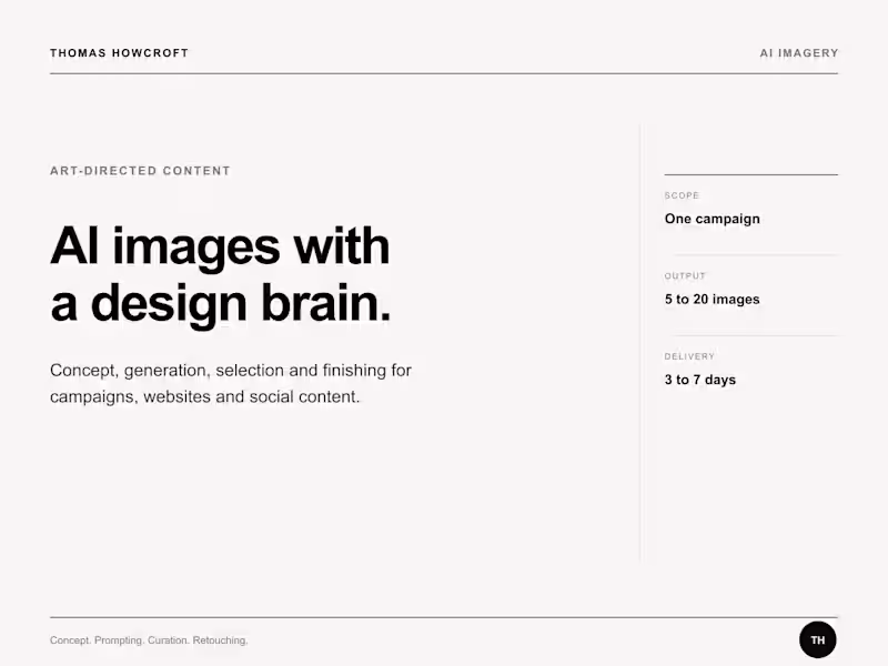 Cover image for Art-Directed AI Campaign Images