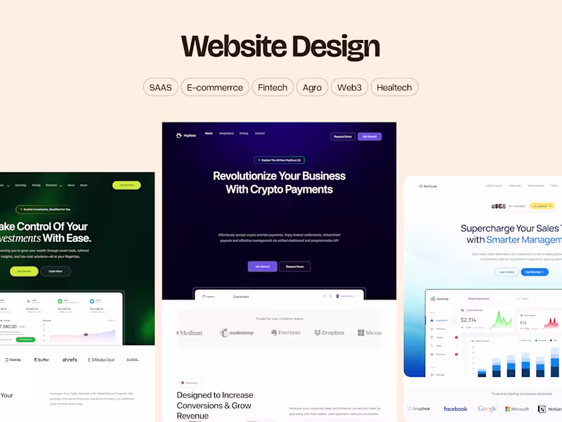 Cover image for Website UI/UX Design 
