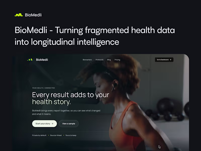 Cover image for BioMedli - Turning fragmented health data into intelligence