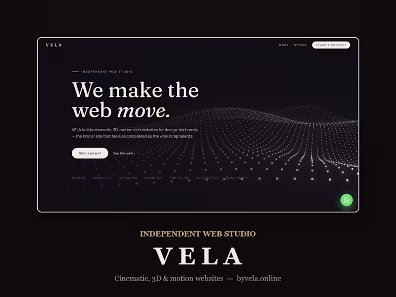 Cover image for We make the web move.
Most