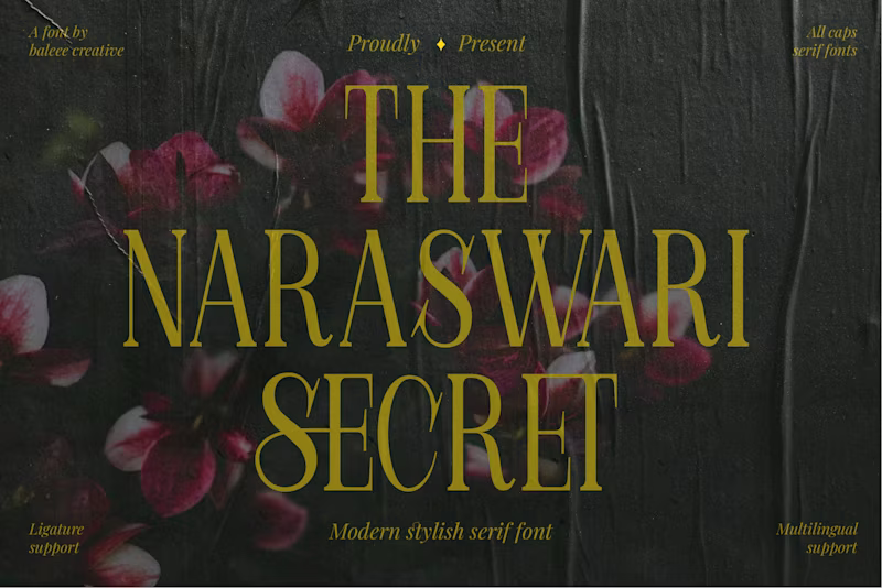 Cover image for Naraswari Font | Modern Stylish Serif Font