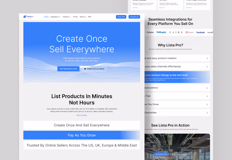 Cover image for minimal landing page design figma UI UX design