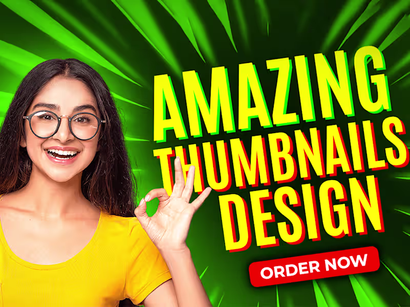 Cover image for I can make Eye catchy and attractive Youtube Thumbnails for you.