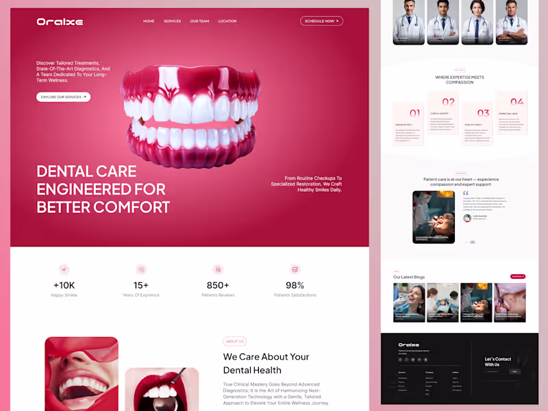 Cover image for AI-Powered Dental Care Website UI/UX Design Ideas