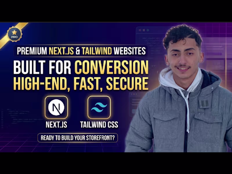 Cover image for Custom Next.js & Tailwind Landing Page