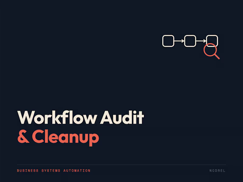 Cover image for Workflow audit and cleanup