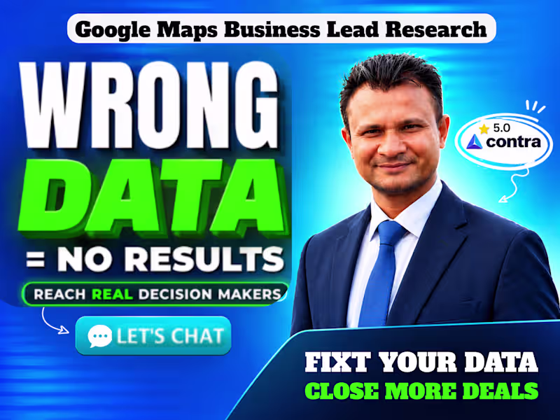 Cover image for I will do Google Maps business lead generation