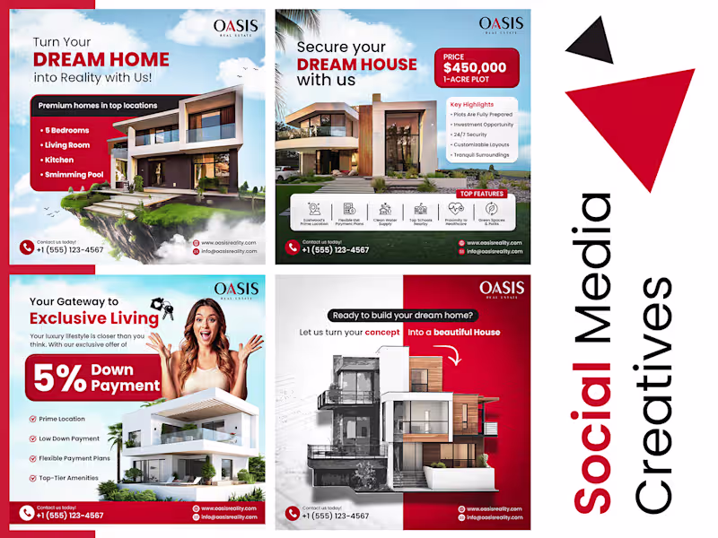Cover image for Real Estate Branding | Realtors Social Media Posts :: Behance