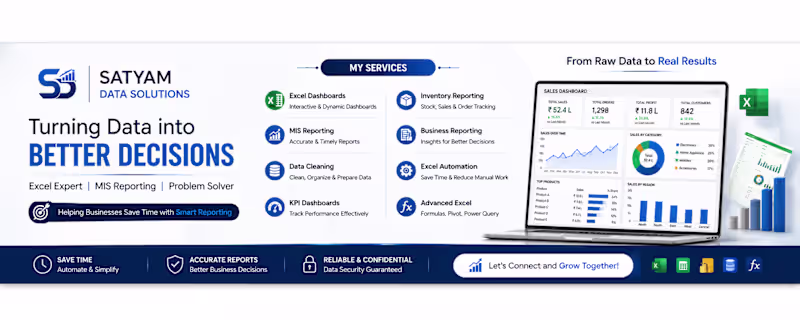 Cover image for Excel MIS Reporting & Business Dashboard