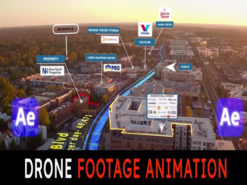 Cover image for I will add outlines and text to your real estate drone footage