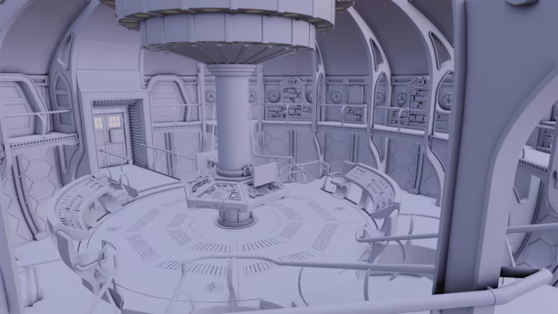 Cover image for Hard-surface 3D Model: TARDIS Control Room (Doctor Who)