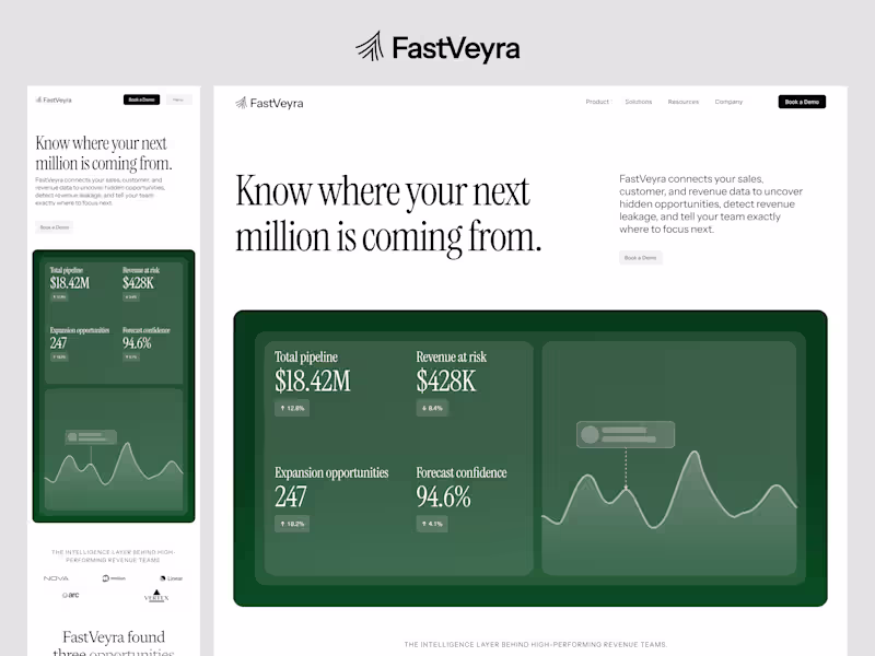 Cover image for FastVeyra — Revenue Intelligence Platform | SaaS Product