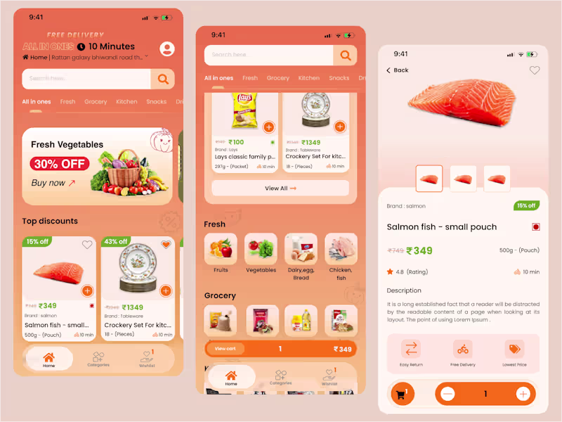 Cover image for Designed a modern grocery delivery