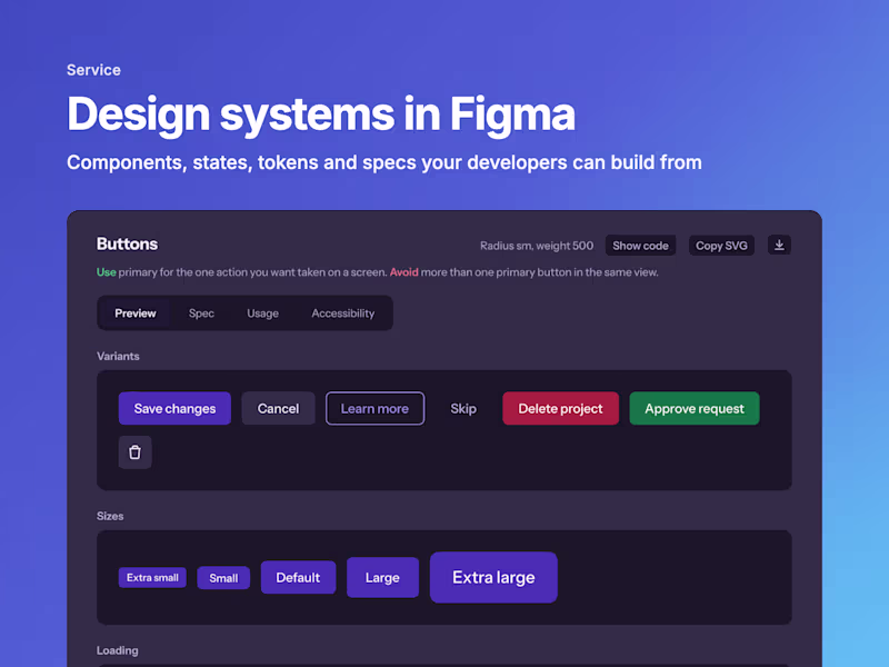 Cover image for Design system and component library in Figma