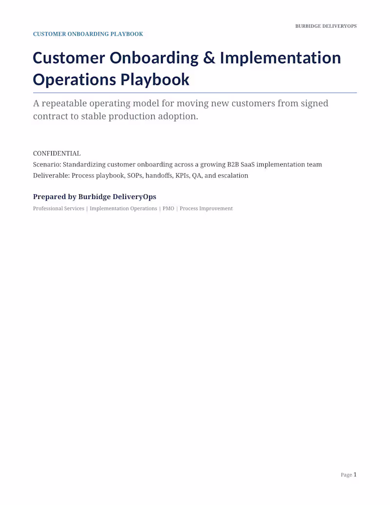 Cover image for Customer Onboarding Playbook — Demonstration