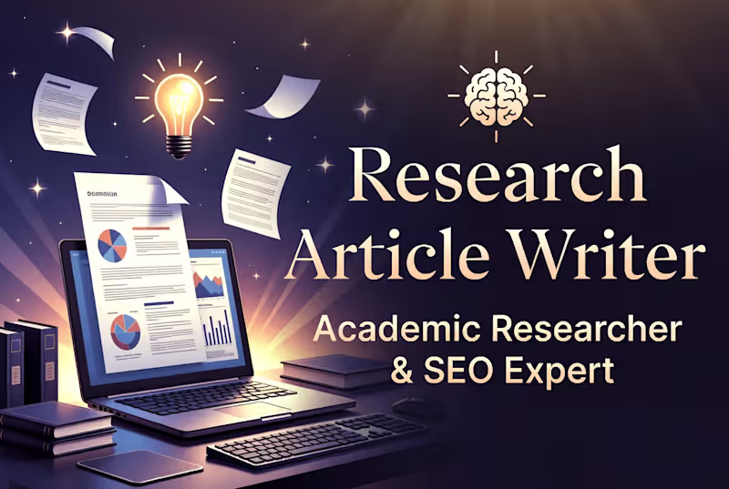 Cover image for Research Article Writer | Academic Researcher & SEO Expert