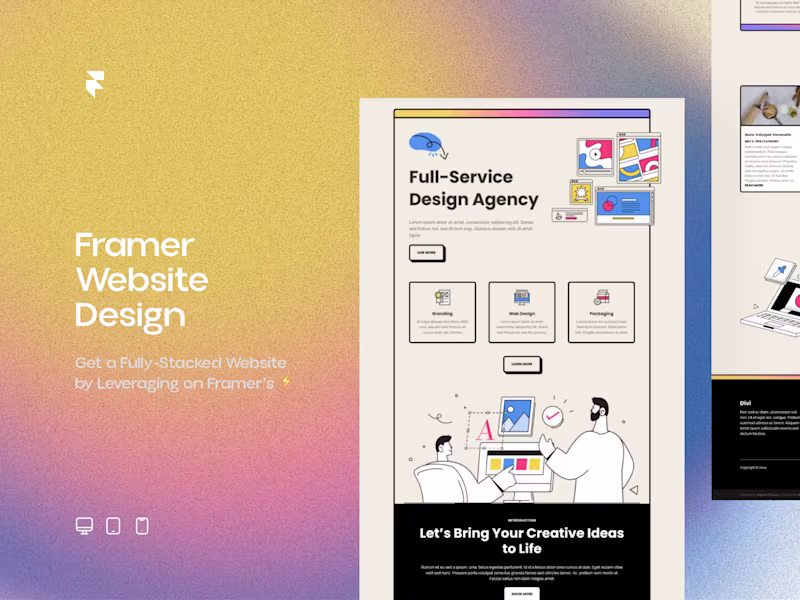 Cover image for I will Design any Agency Website on Framer
