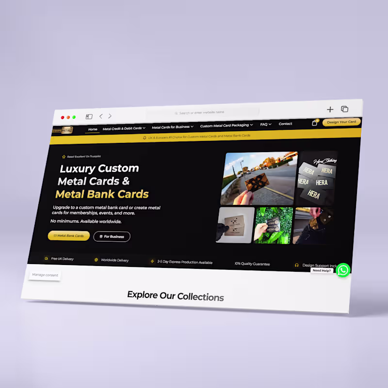 Cover image for SwipeMetal Website Refresh – Minimalist