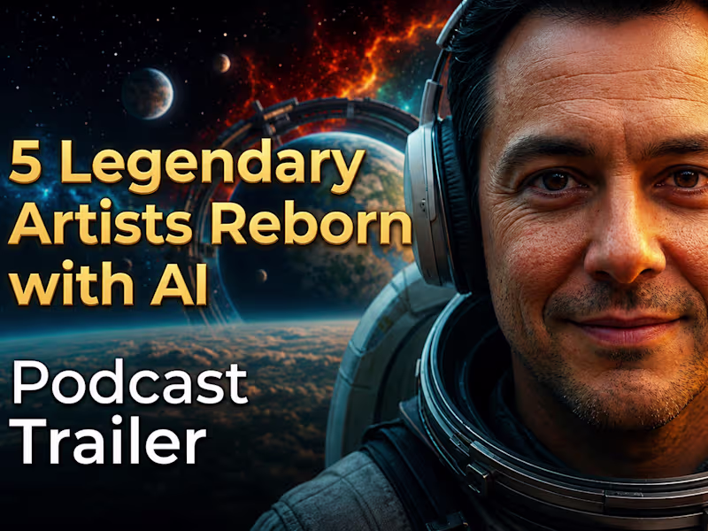 Cover image for 🎨 AI Art Podcast 5 Legendary Artists Return as Digital Avat...