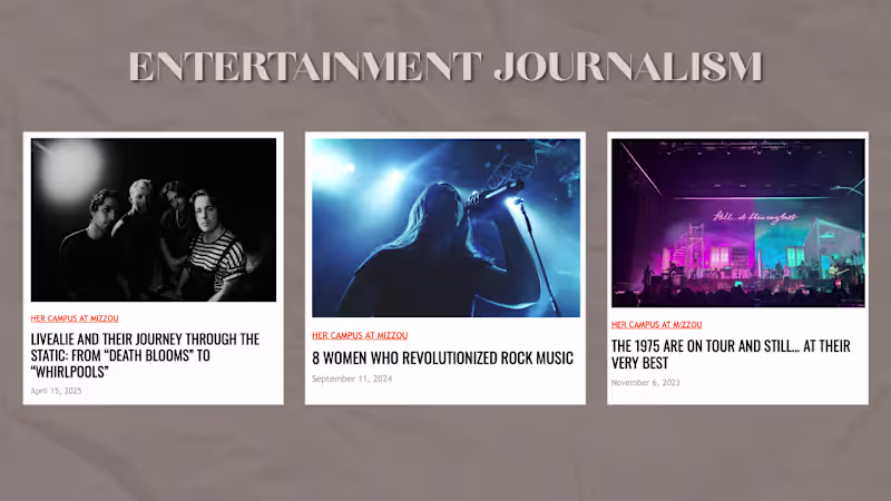 Cover image for Freelance Entertainment Journalism Currently showcased here:...