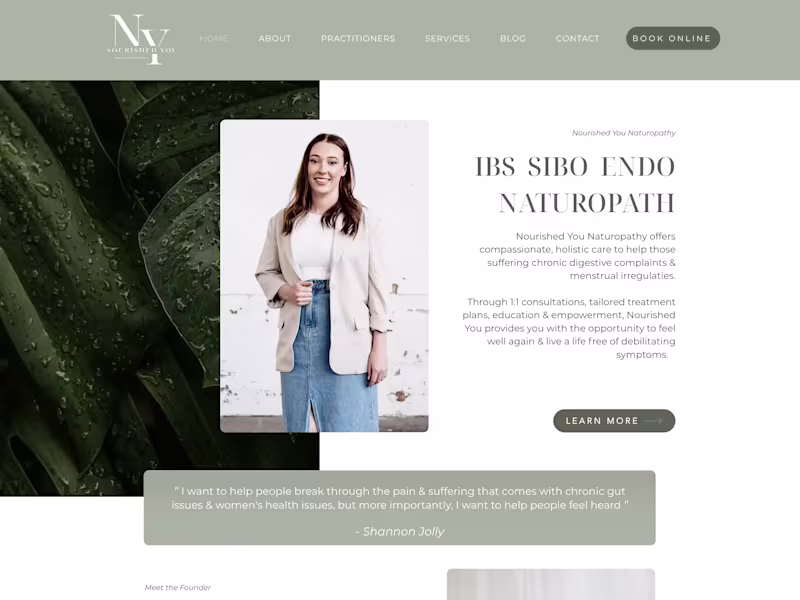Cover image for NourishedYou.com.au — Wix Website
Designed and