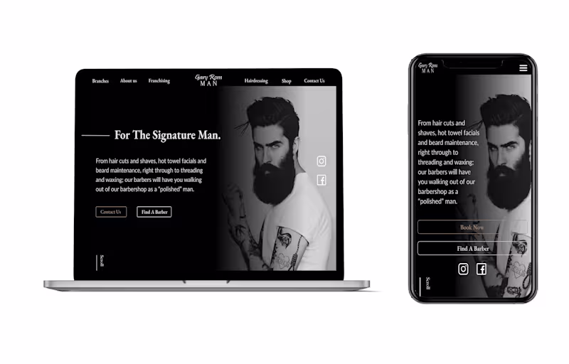 Cover image for Gary Rom Man — Signature Barber Website Redesign