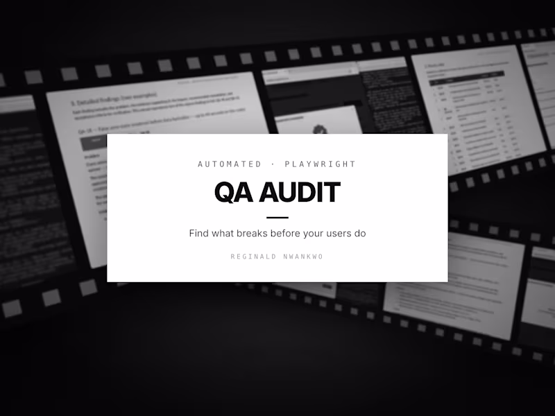 Cover image for Automated QA Audit: Find What Breaks Before Your Users Do