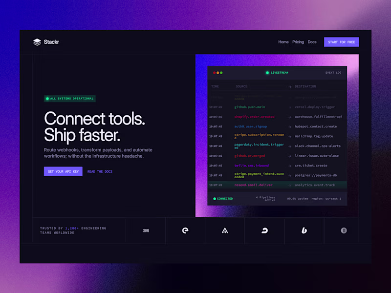 Cover image for Stackr - Developer-focused Marketing Site in Framer