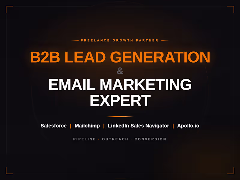 Cover image for B2B Lead Generation & LinkedIn Outreach & Email Marketing