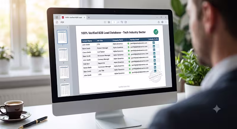 Cover image for Verified B2B Lead Generation Sample