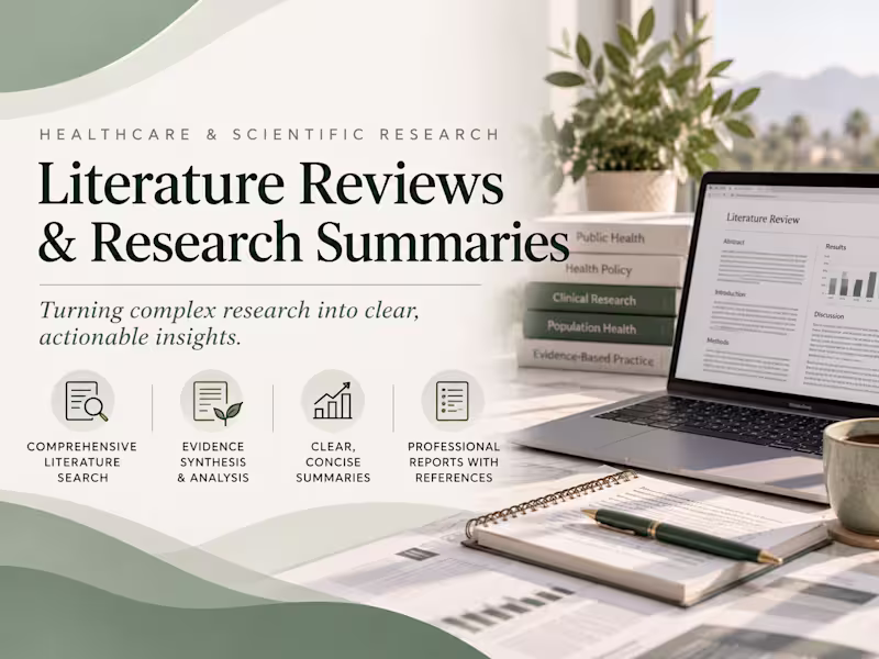 Cover image for Literature Reviews & Research Summaries