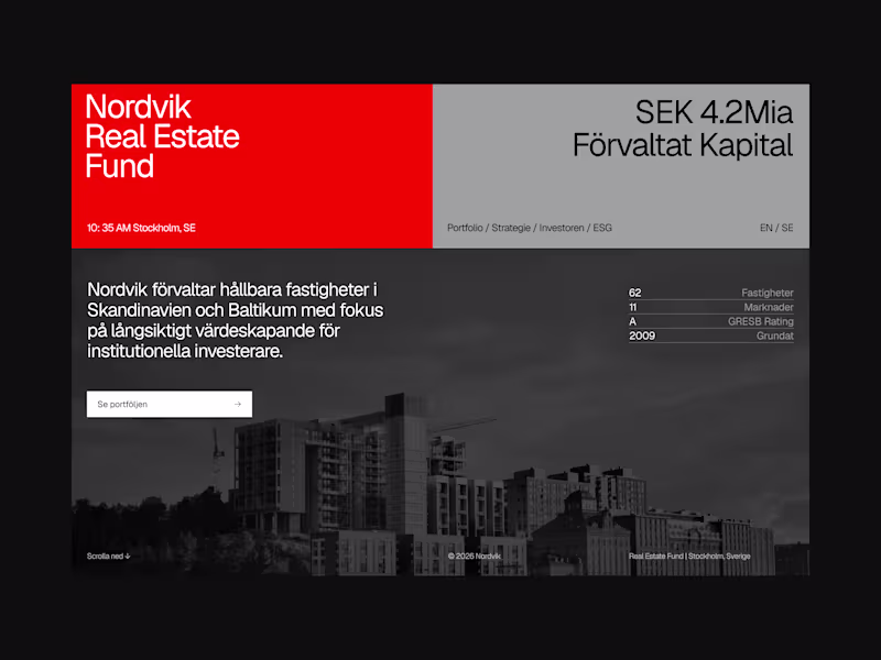 Cover image for Nordvik Real estate fund -