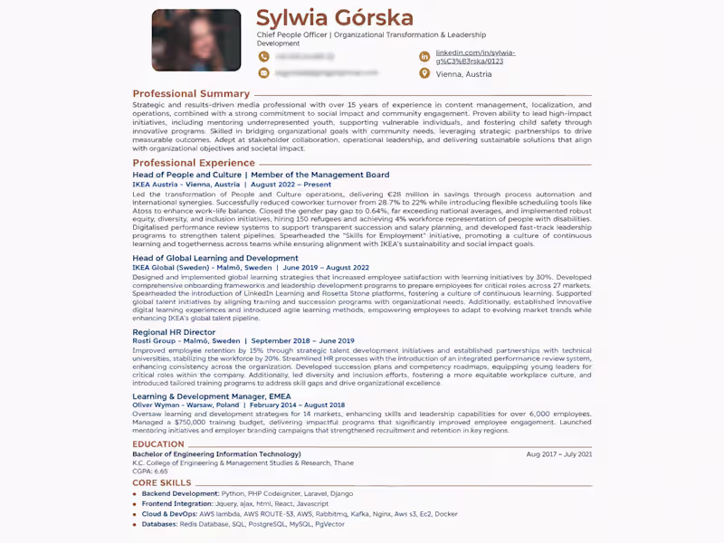 Cover image for ATS-Optimized Executive Resume
A professionally designed,