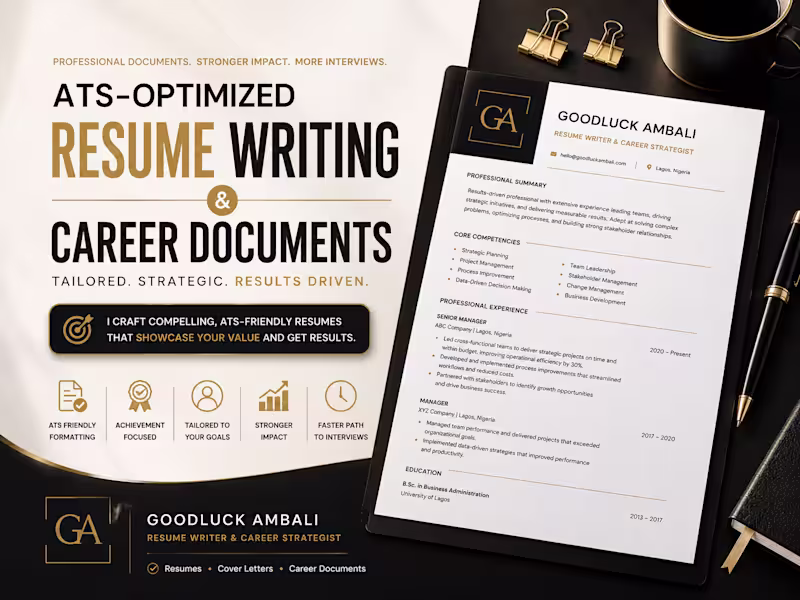 Cover image for ATS Resume Writing & LinkedIn Profile Optimization