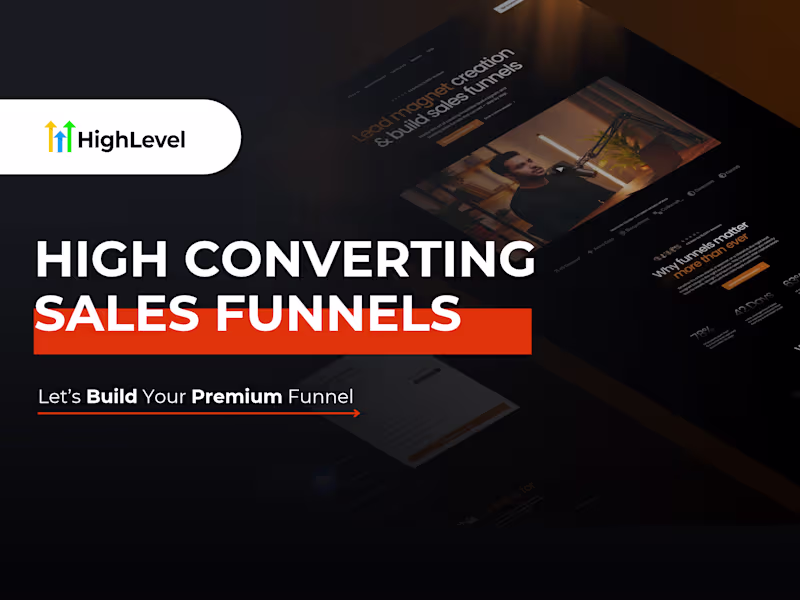 Cover image for GoHighLevel Funnel & Landing Page | CRM Workflows & Automation