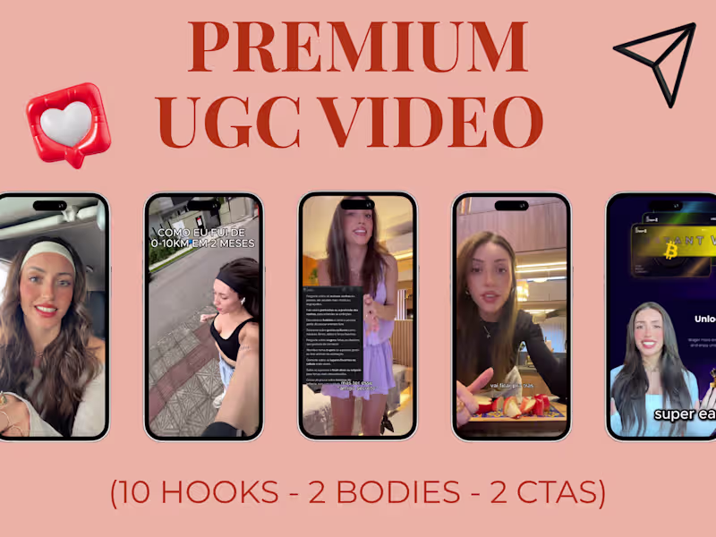 Cover image for Premium UGC Video Package (10 Hooks - 2 Bodies - 2 CTAs)