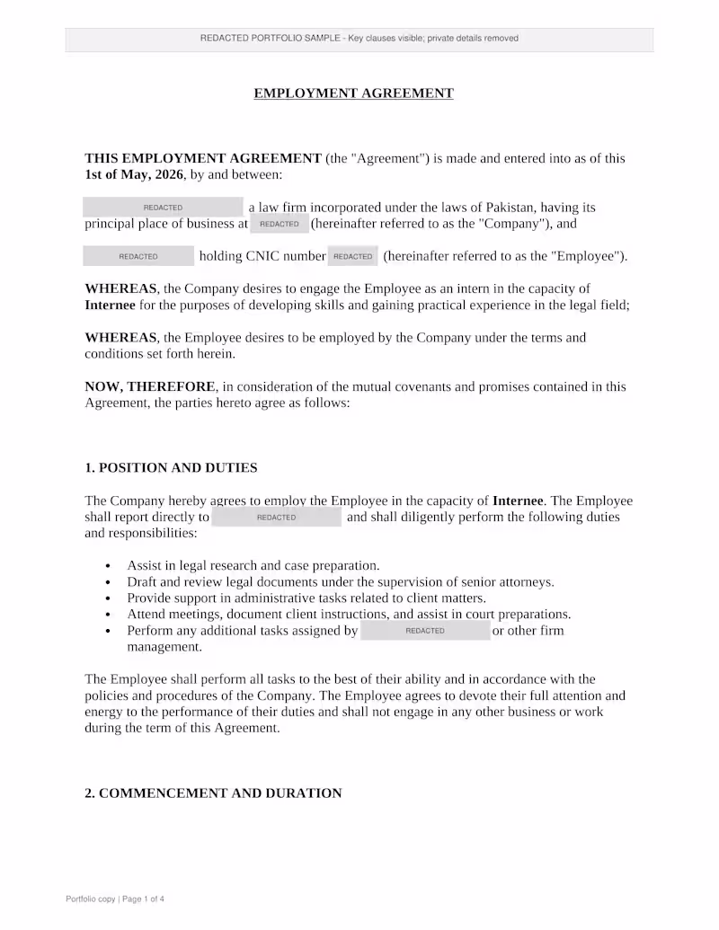 Cover image for A strong employment agreement is