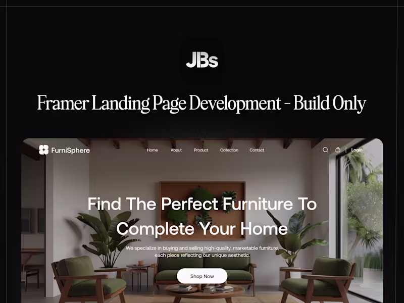 Cover image for Framer Landing Page Development — Build Only