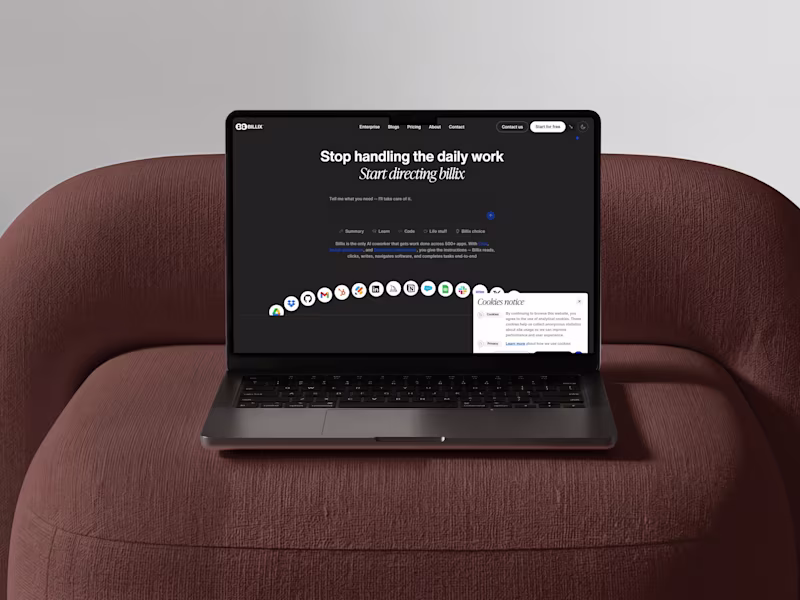 Cover image for Billix: Brand and Website for an AI Workspace Raising Funding